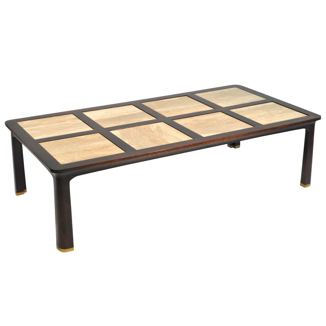 Edward Wormley for Dunbar Marble Inset Coffee Table For Sale