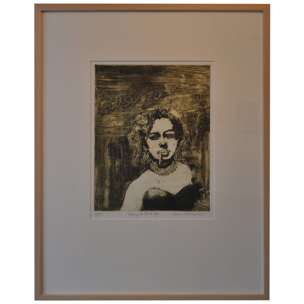 Ann Chernow "Easy to Pick Up" Etching, Aquatint, and Photogravure For Sale