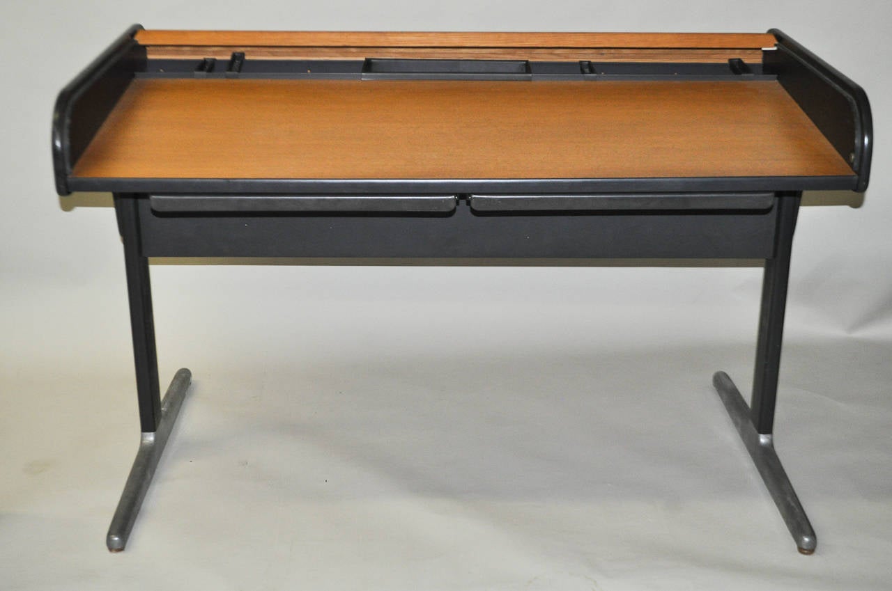 Mid-Century Modern George Nelson Roll-Top Desk For Sale