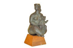 Chaim Gross Bronze Mother & Child Sculpture