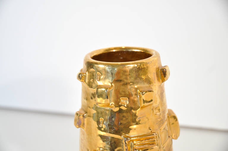 Franco Assetto Italian Gilt Ceramic Group In Excellent Condition For Sale In Westport, CT