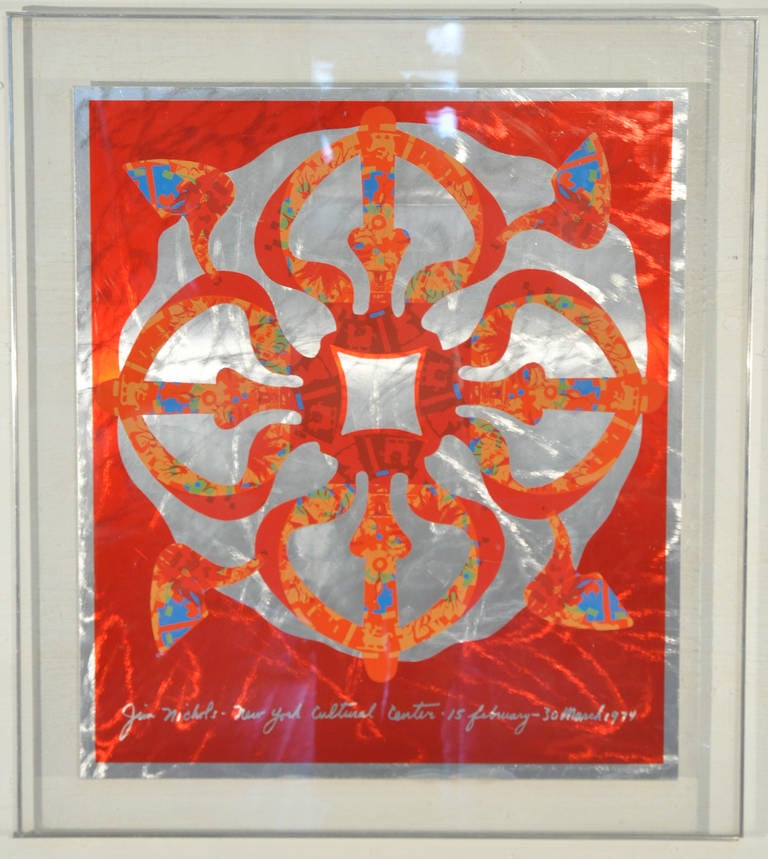 Very well displayed in a minimalist Lucite and aluminum frame of the period.

Worrell Smith Gallery is a Vintage Modern & Contemporary gallery in Westport, CT.  If you would like to schedule a viewing or if you have any questions, please contact