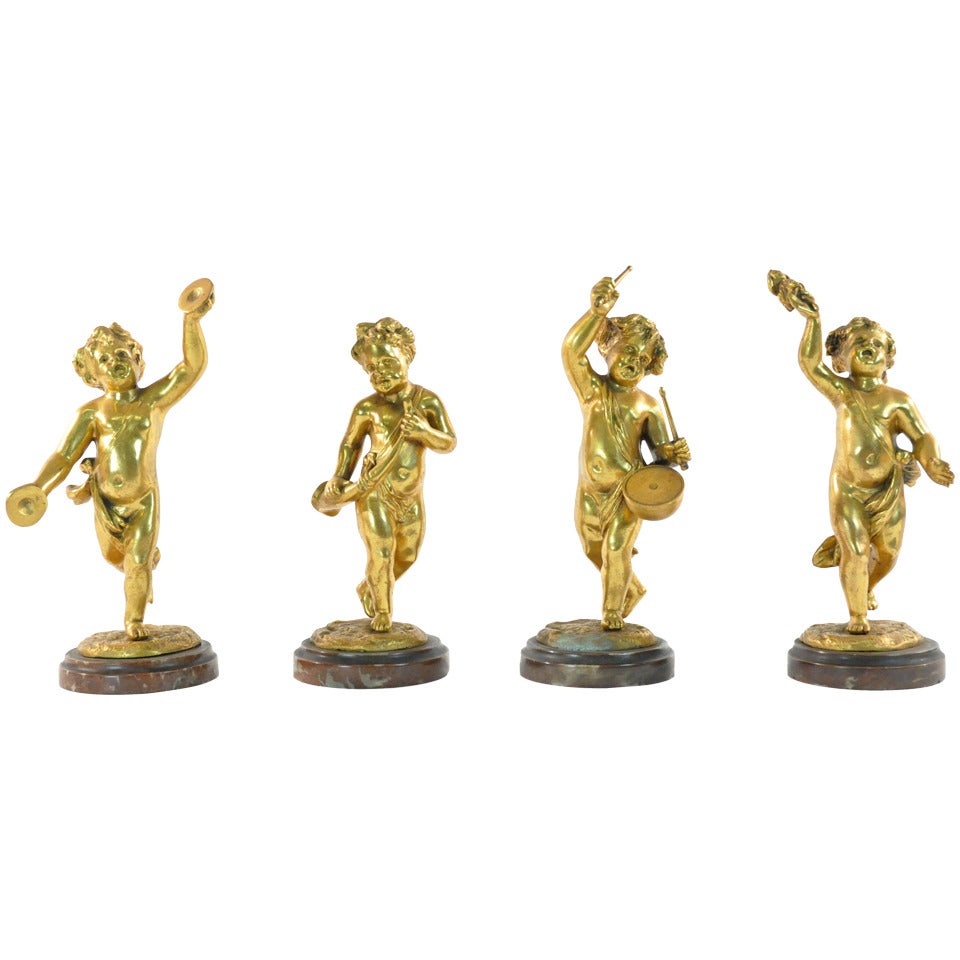 19th Century Bronze Cherub Band after Claude Michel Clodion For Sale