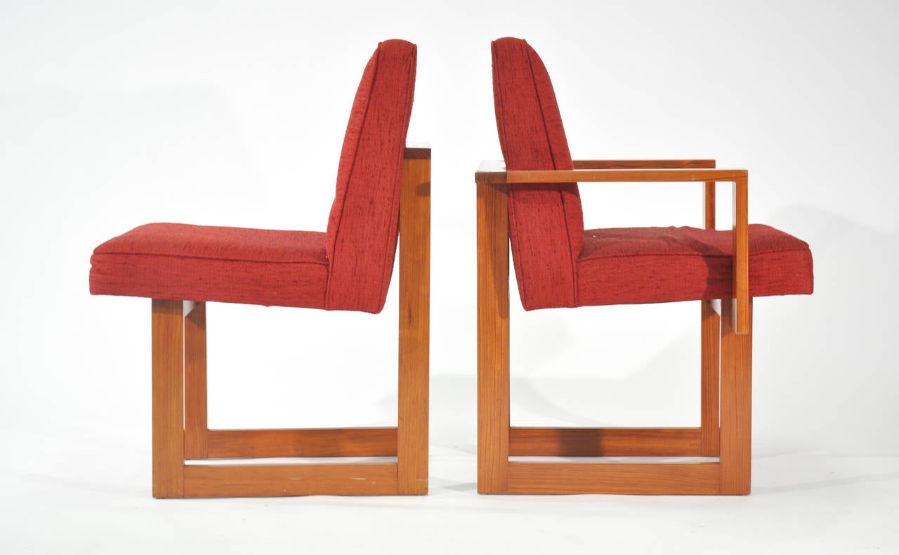 Rare Vladimir Kagan Cubist Dining Chair Set For Sale 4