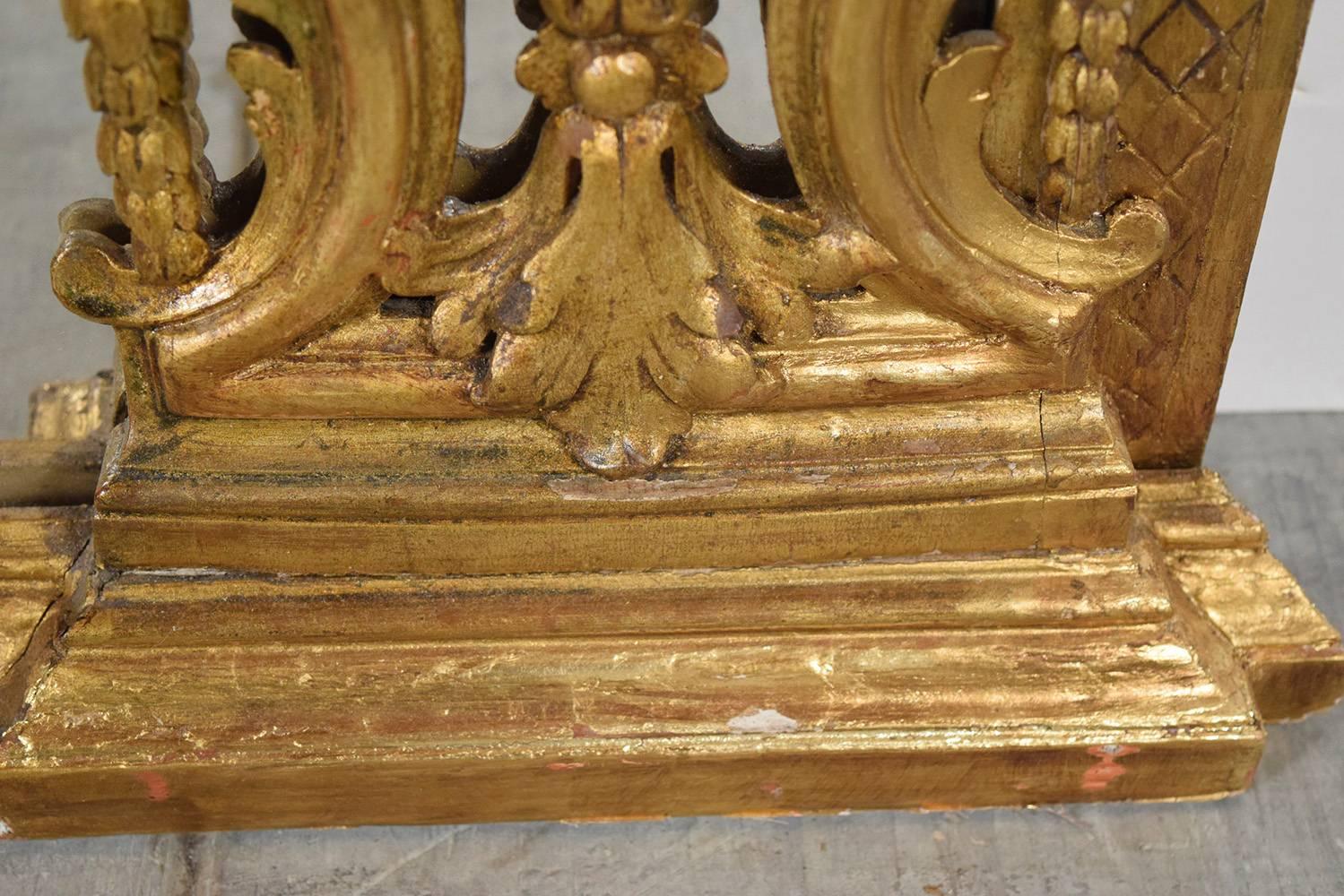 Grand Antique French Louis XVI Gilt Wood Mirror 3