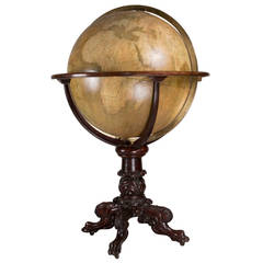 Very Big 19th Century English Johnston's Terrestrial Globe