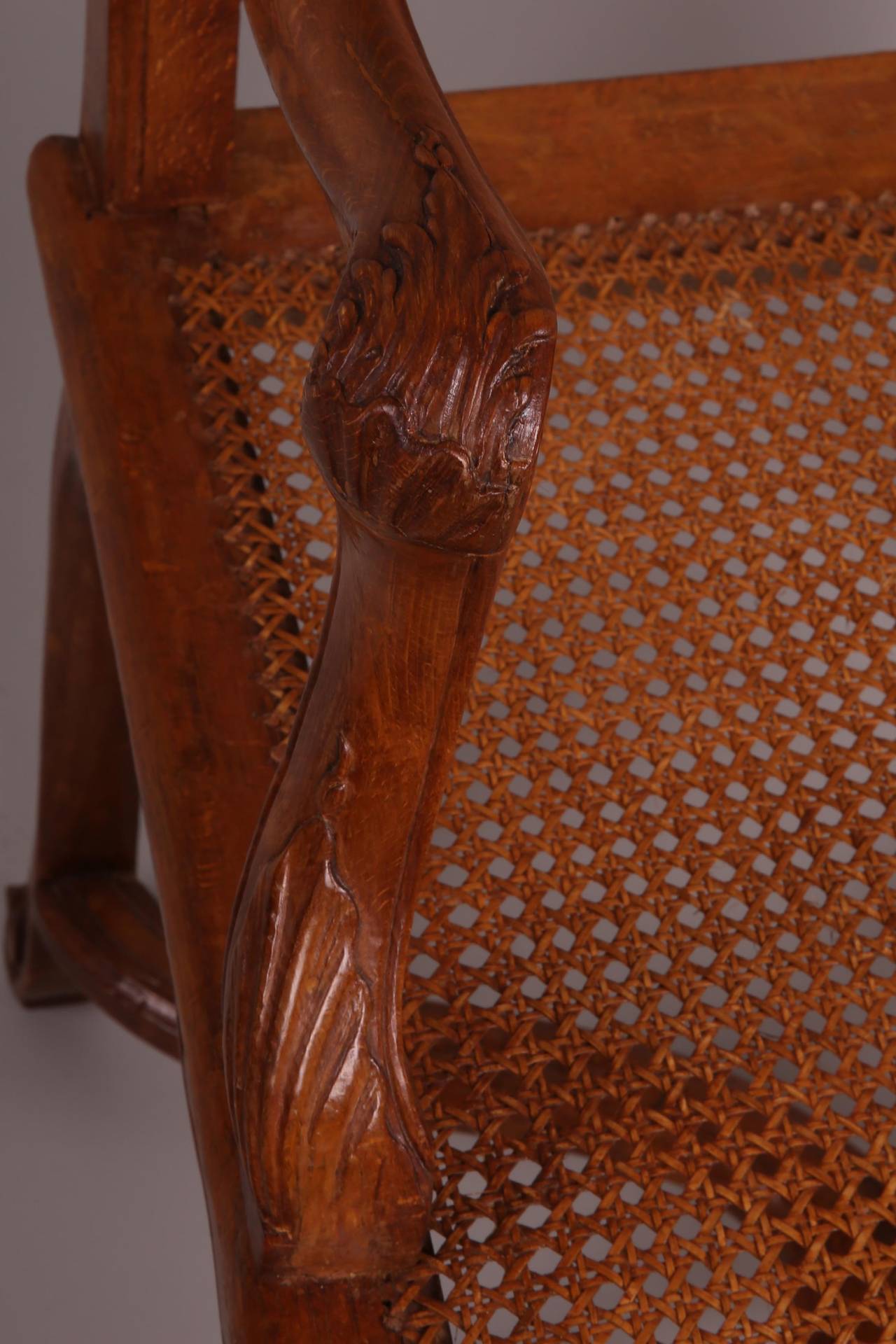 Suite of Four Caned French Regence Armchairs 