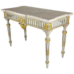 Louis XVI Period Gilded Wood Console