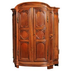 Large Closet in Walnut Richly Ornamented