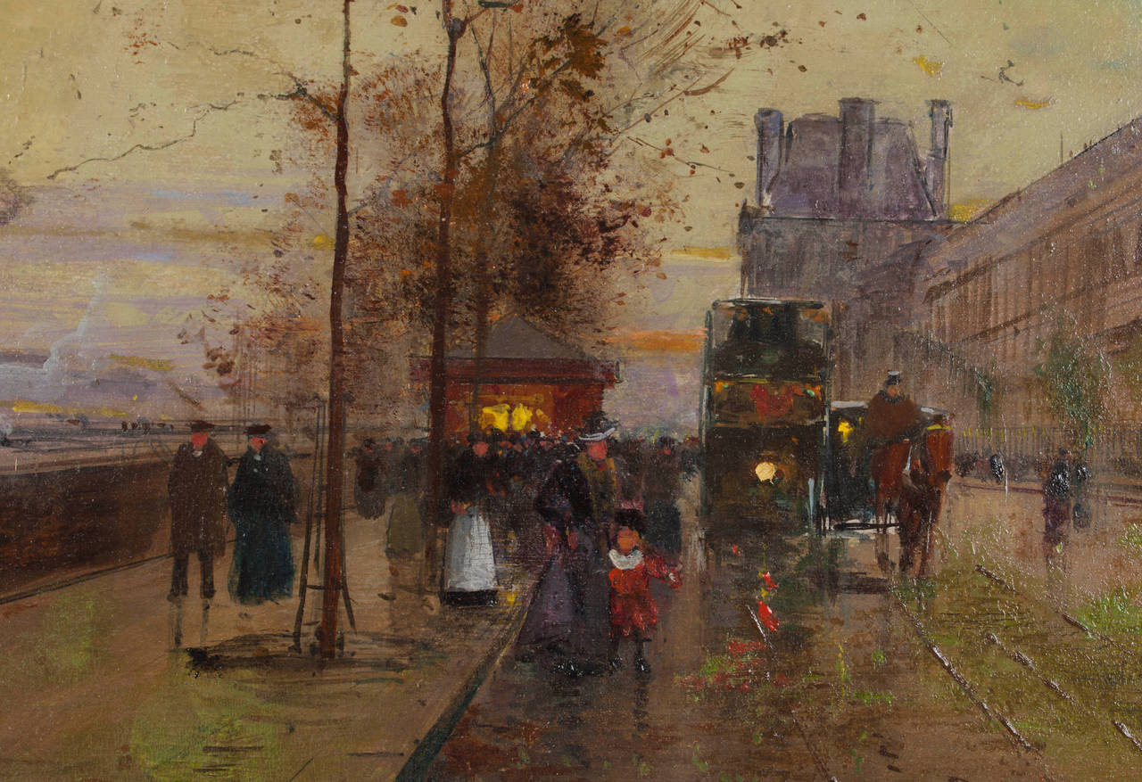 Quai du Louvre in Autumn, Edouard Cortes, (1882-1969).

Oil on panel signed on bottom right corner,

first quarter of the 20th century.