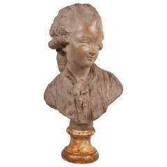 French Terracotta Child Bust