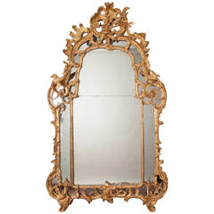 French Regency Carved Giltwood Mirror