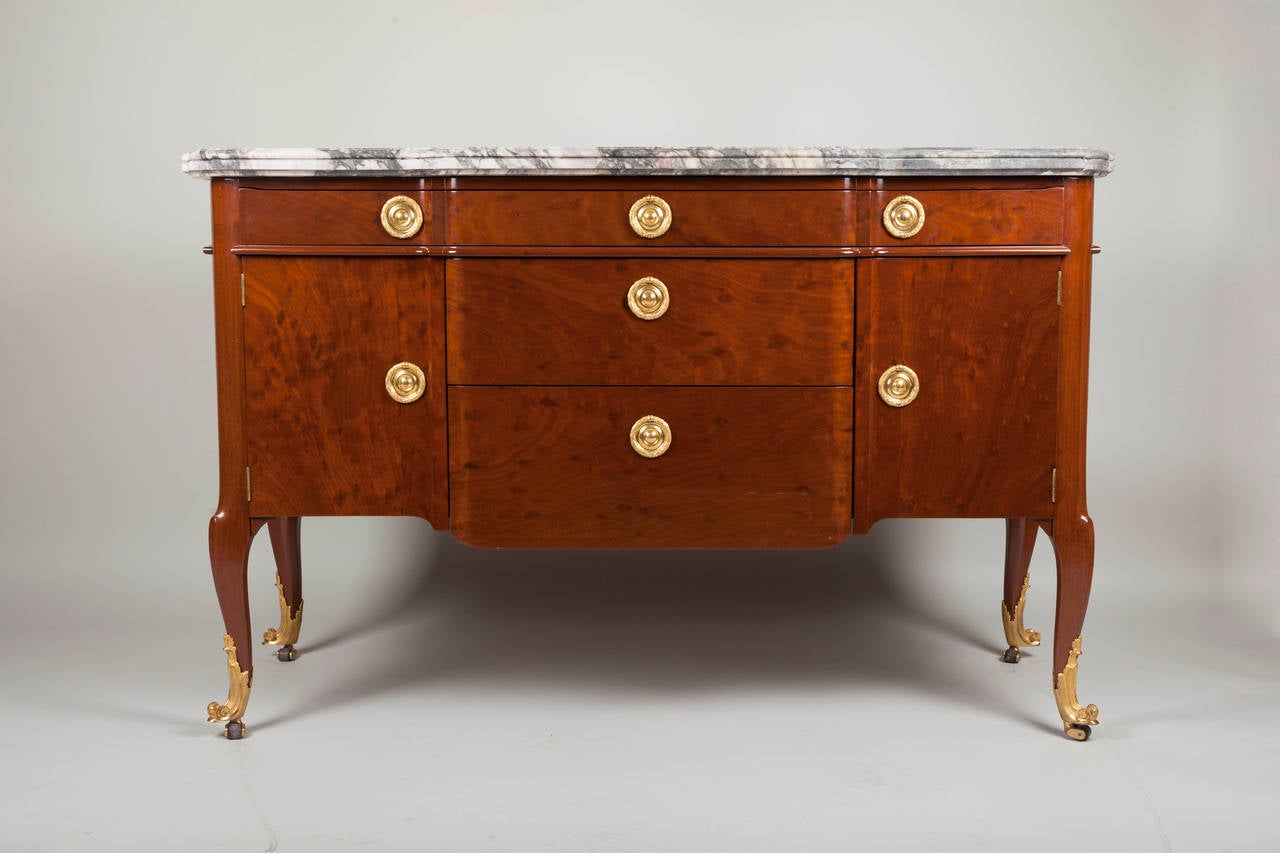 Transition Mahogany Commode Attributed to Jean-François Oeben at 1stDibs