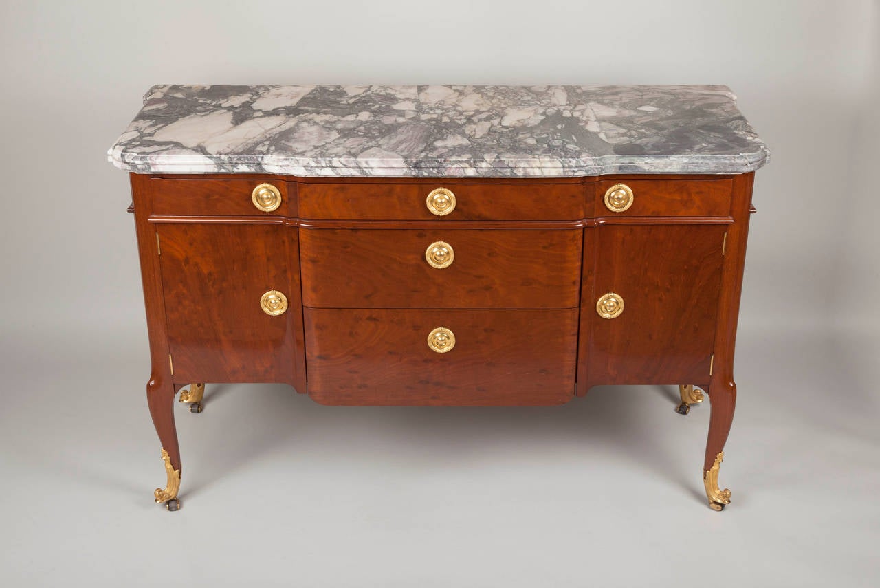 Transition Mahogany Commode Attributed to Jean-François Oeben at 1stDibs
