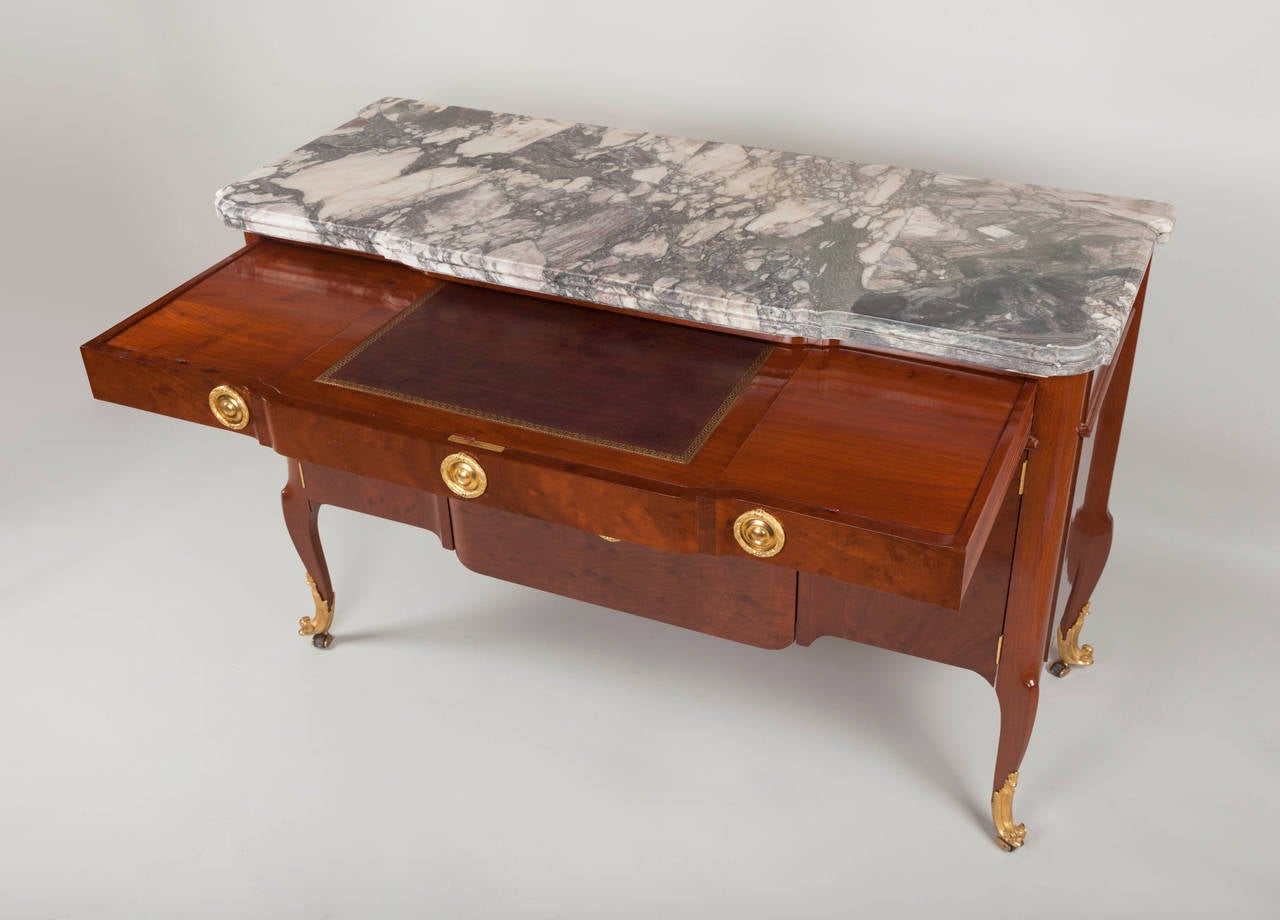 Transition Mahogany Commode Attributed to Jean-François Oeben at 1stDibs
