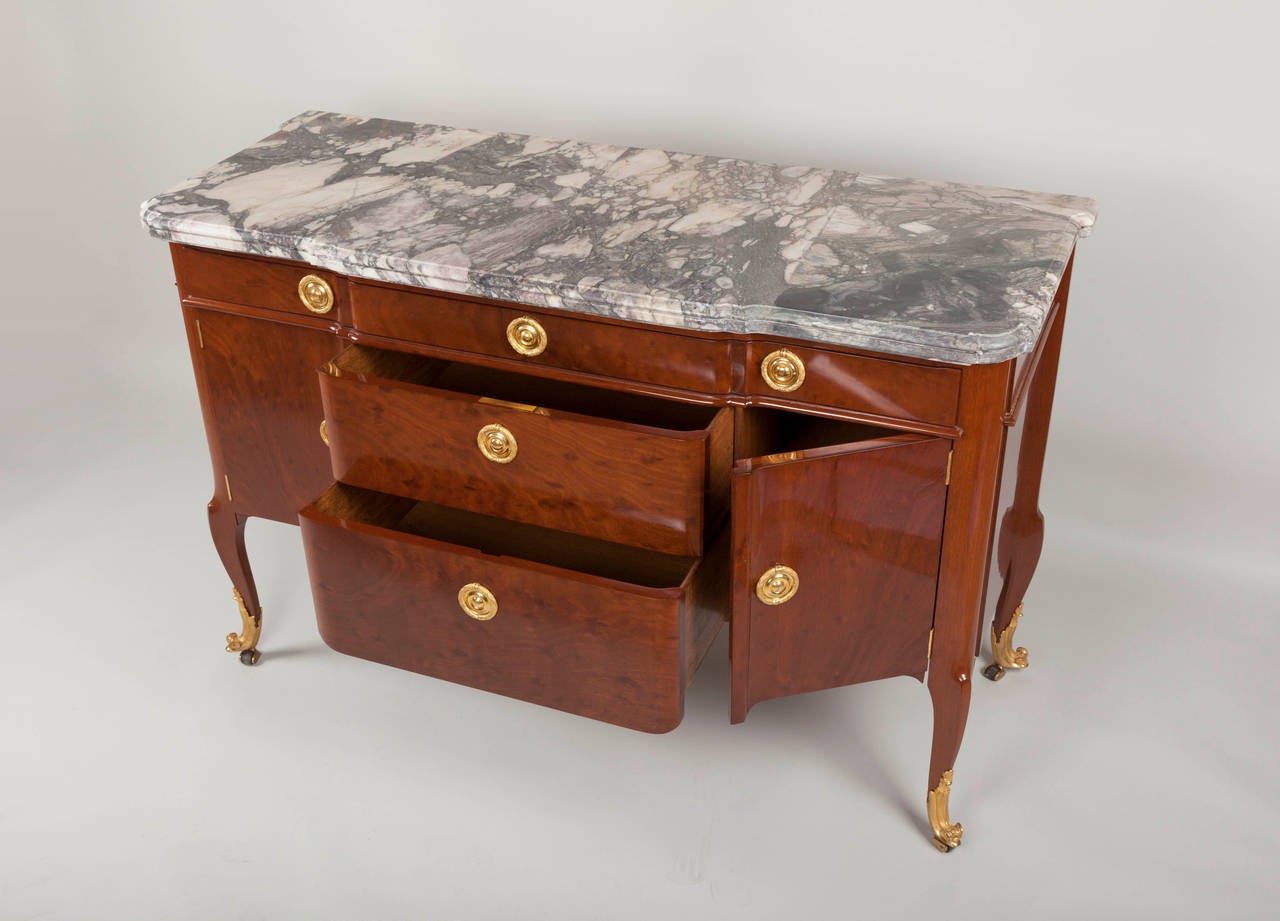 Transition Mahogany Commode Attributed to Jean-François Oeben at 1stDibs