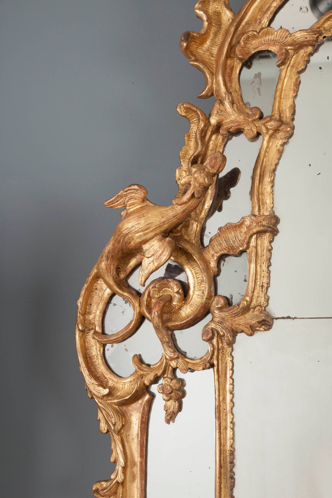 French Regency Carved Giltwood Mirror For Sale 2