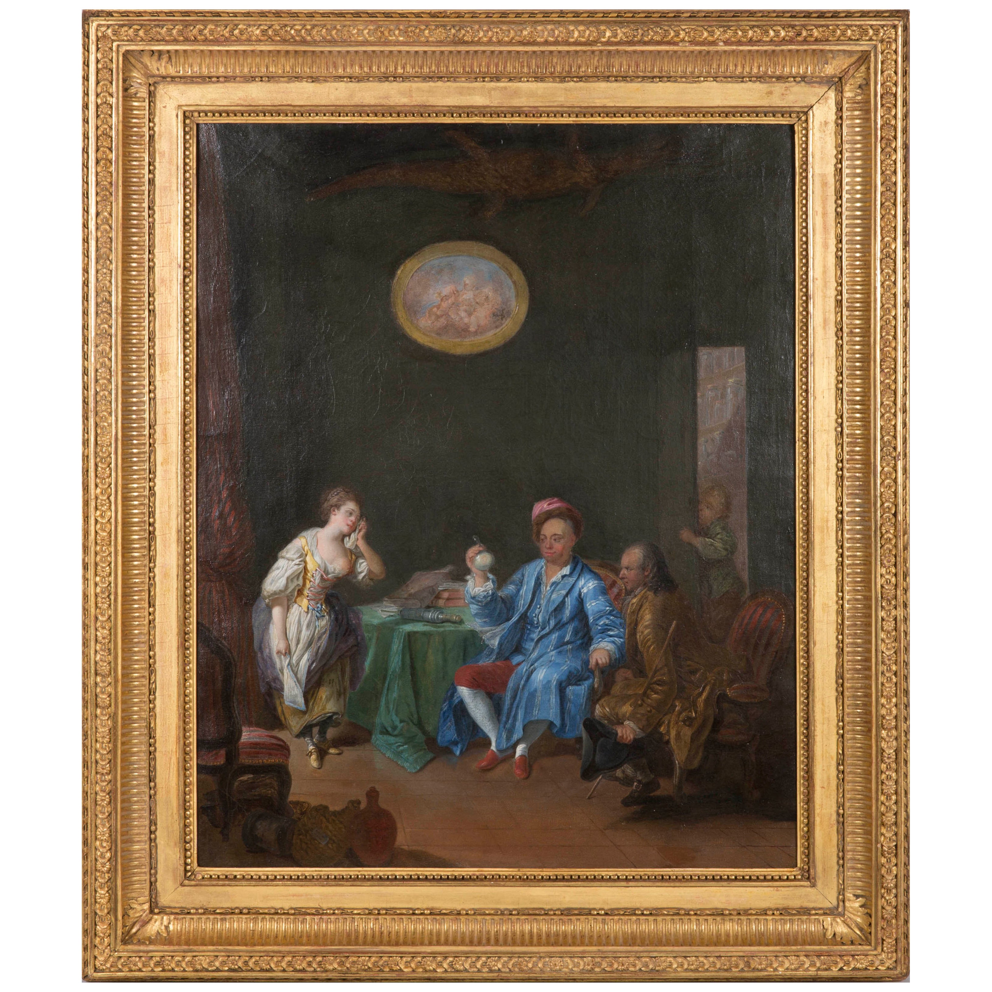 Joseph Balsamo, Comte De Cagliostro Painting by Pierre Alexandre Wille For Sale