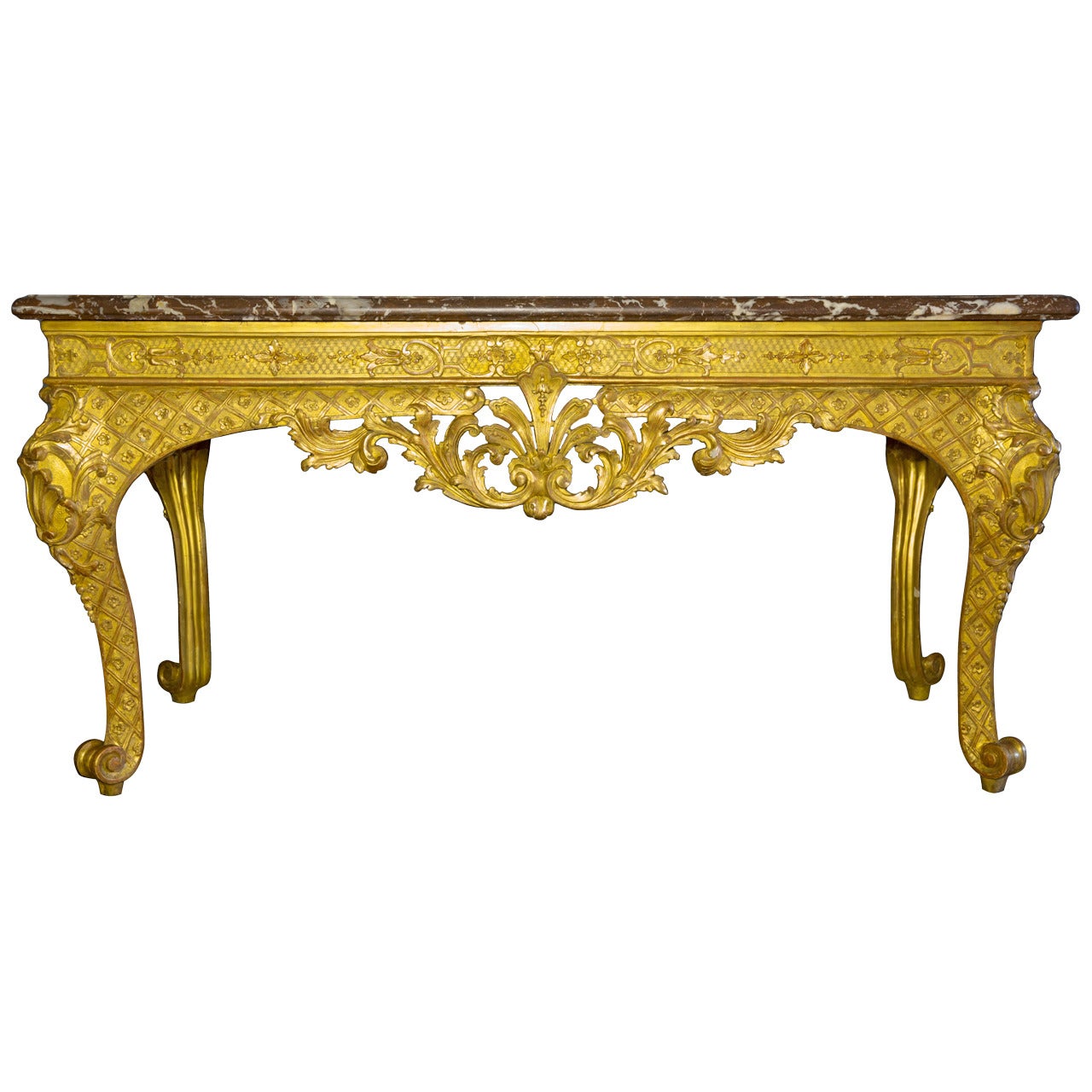 Wildfowl Table in Gilded Wood of the Regency Period For Sale