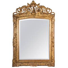 French Regency Carved Giltwood Mirror