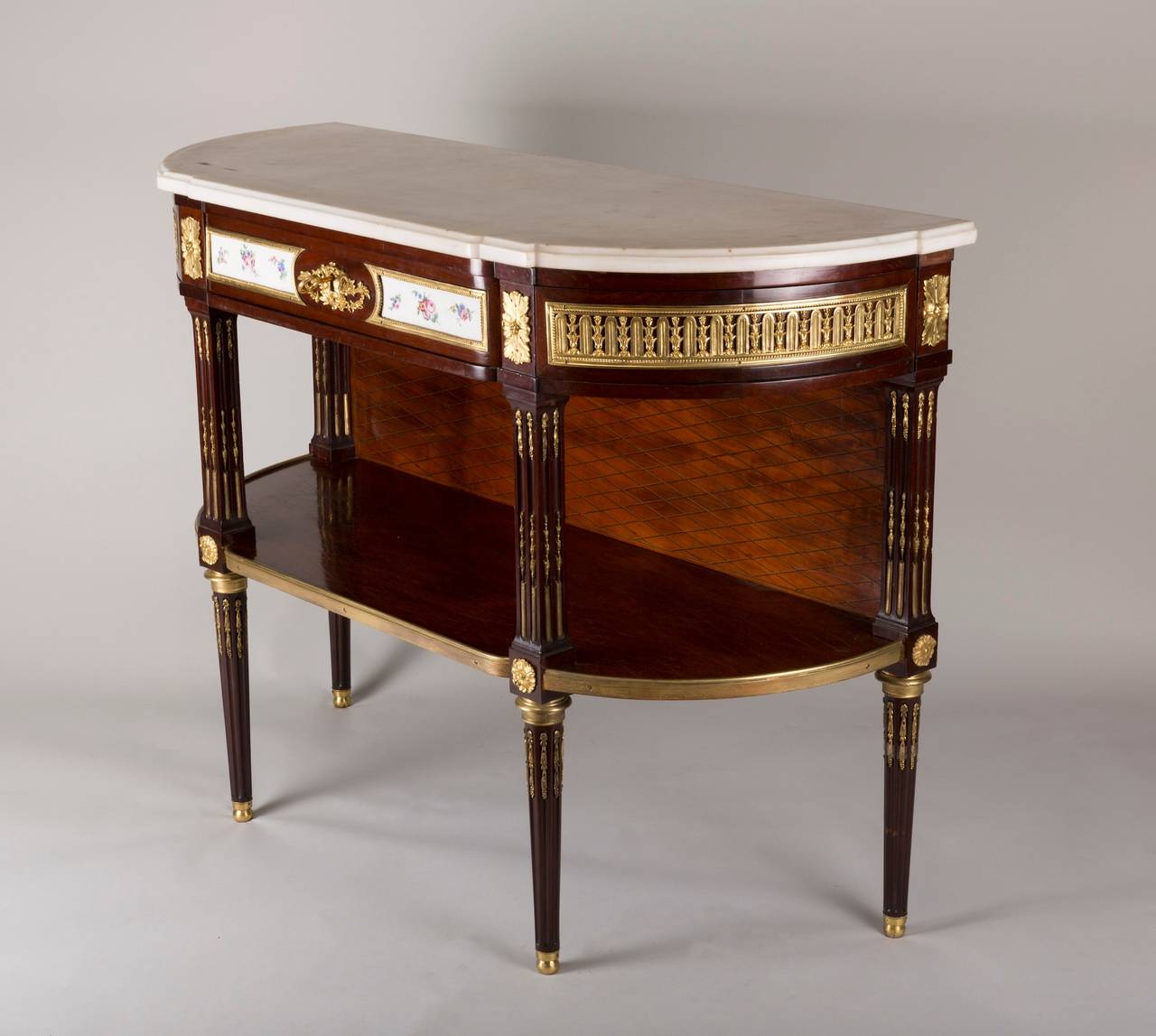 French Console or Sideboard from the Louis XVI Period, Stamped by Riesener
