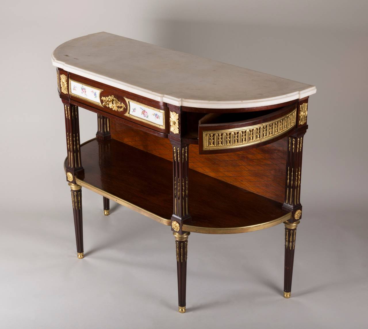 Console or Sideboard from the Louis XVI Period, Stamped by Riesener 1