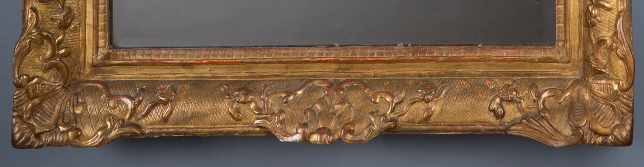 French Regency Carved Giltwood Mirror For Sale 4