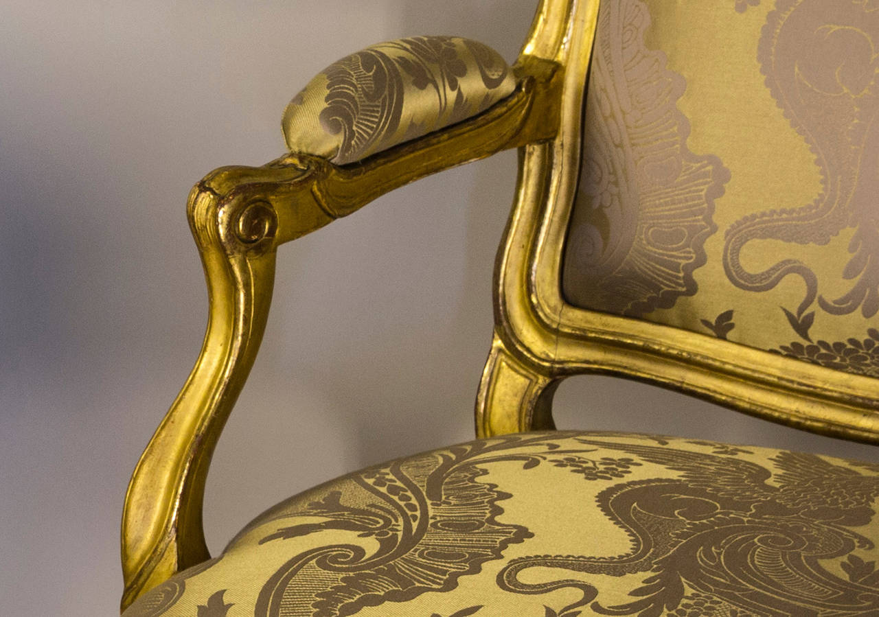 Pair of Armchairs à Châssis Louis XV Period For Sale 1