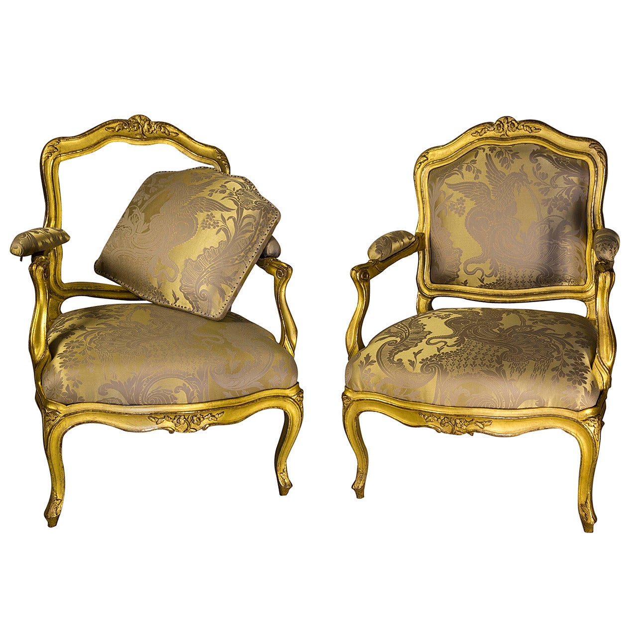Pair of Armchairs à Châssis Louis XV Period For Sale