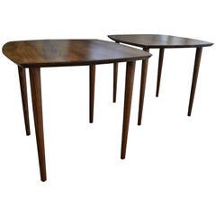 Pair of Mid-Century Modern Surfboard End Tables