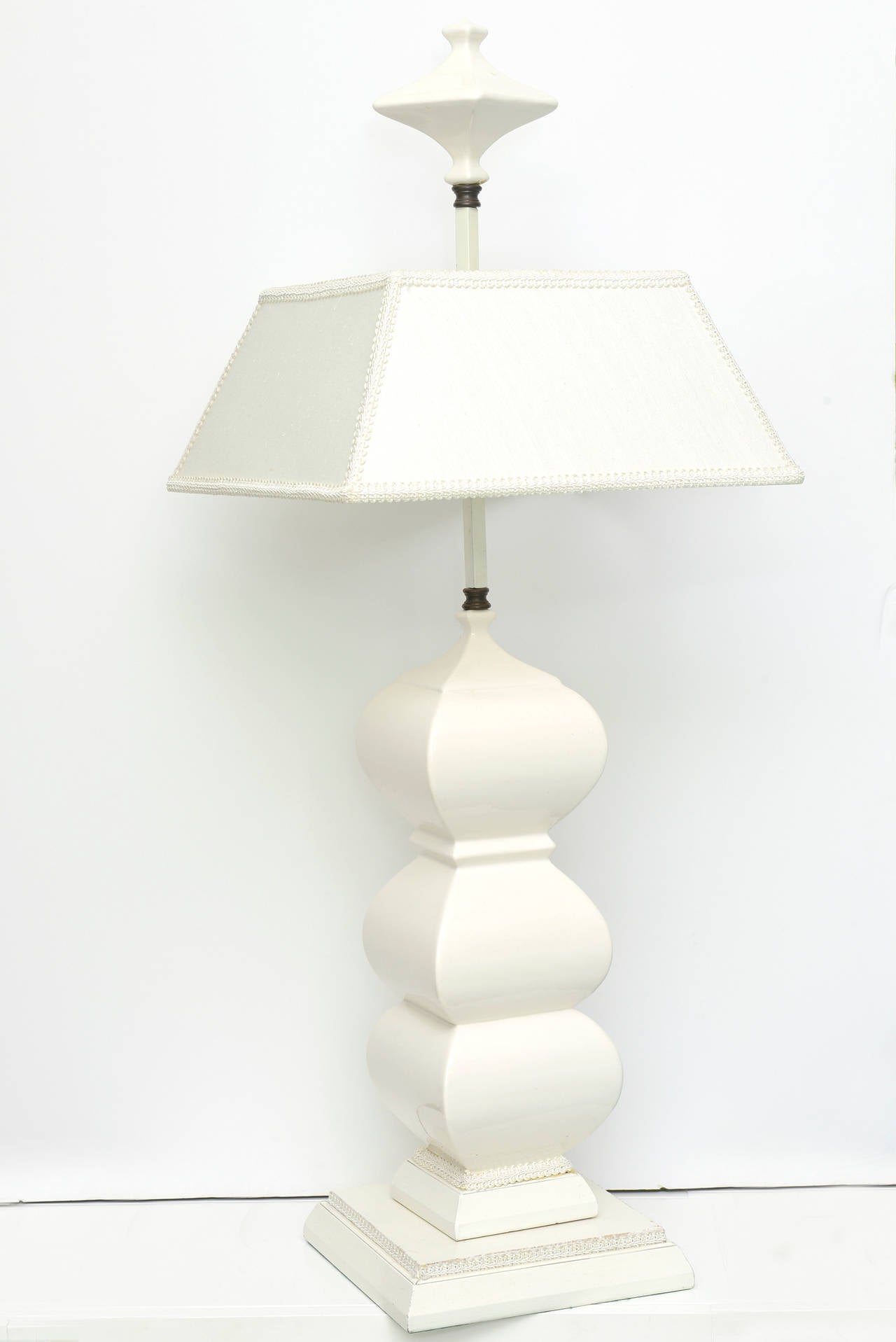 Pair of Vintage Blanc de Chine Ceramic Lamps