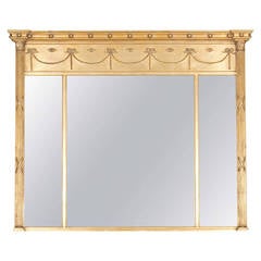 Neoclassical Giltwood Overmantel Mirror