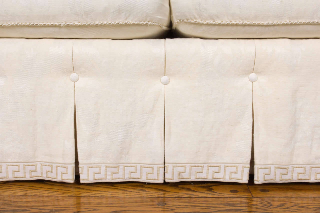 American Windham House Tufted Silk Sofa