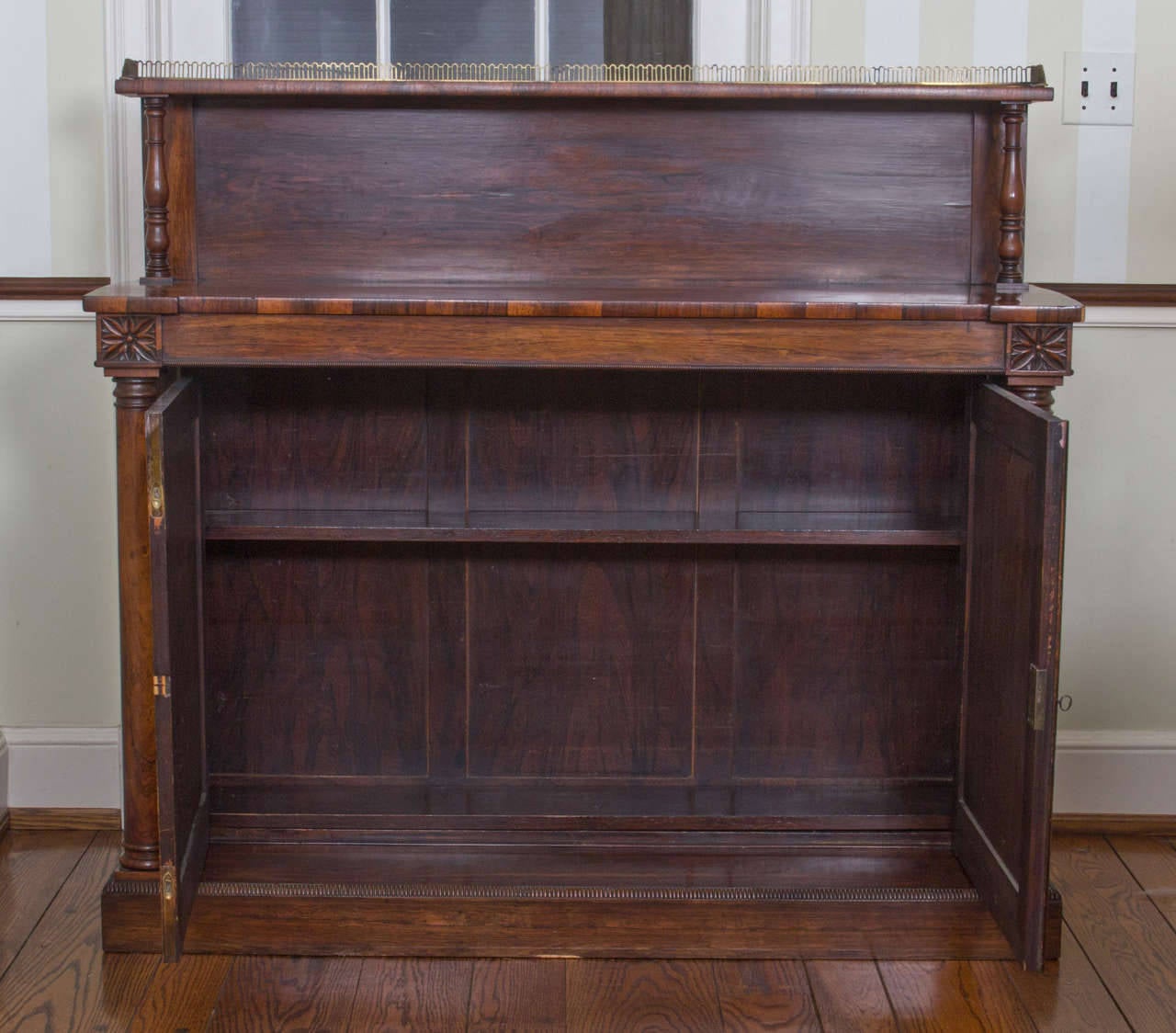Regency Rosewood Chiffonier Side Cabinet 1