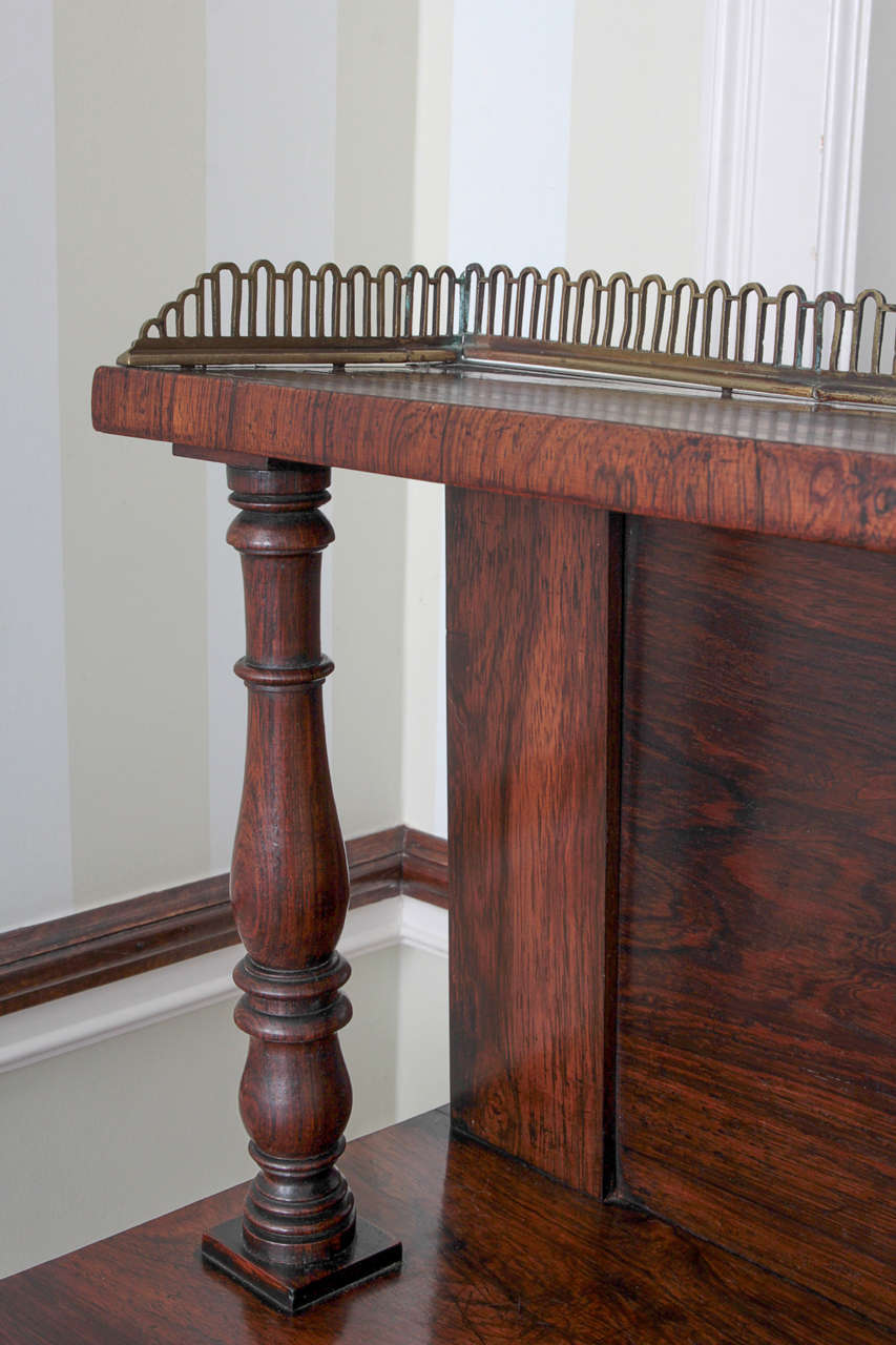 Early 19th Century Regency Rosewood Chiffonier Side Cabinet