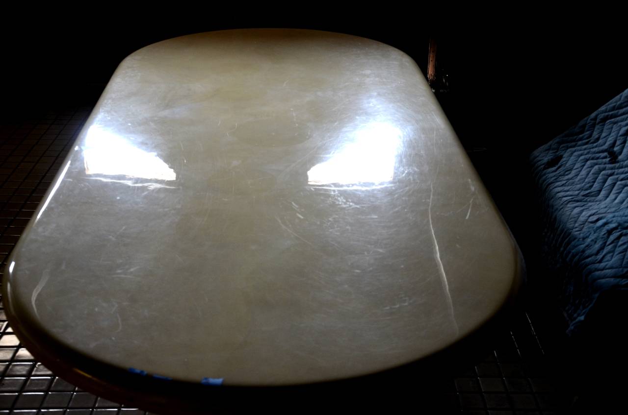 Post-Modern Lacquered Karl Springer Style Goatskin Oval Dining Table