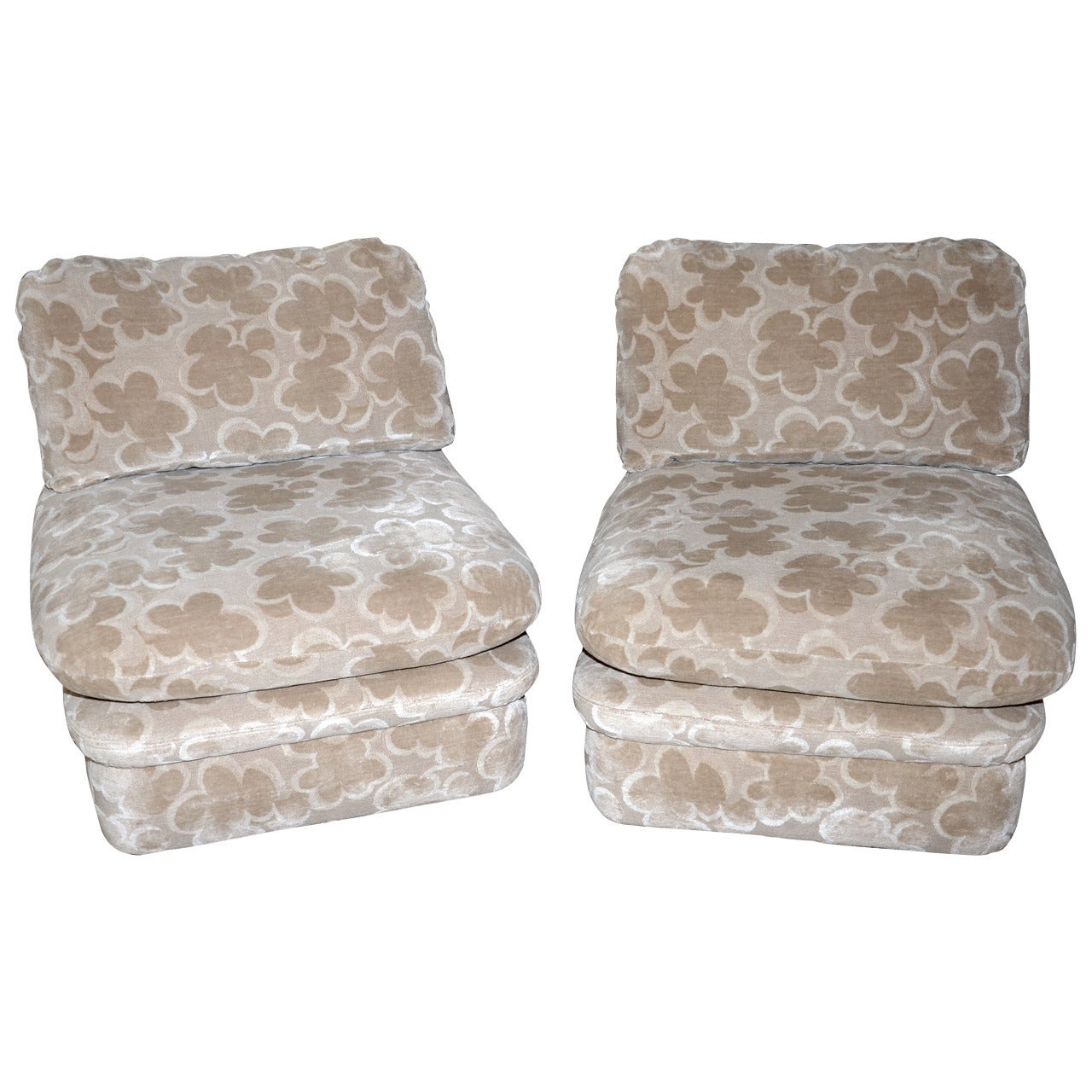 Pair of J. Robert Scott Clouds Slipper Chairs