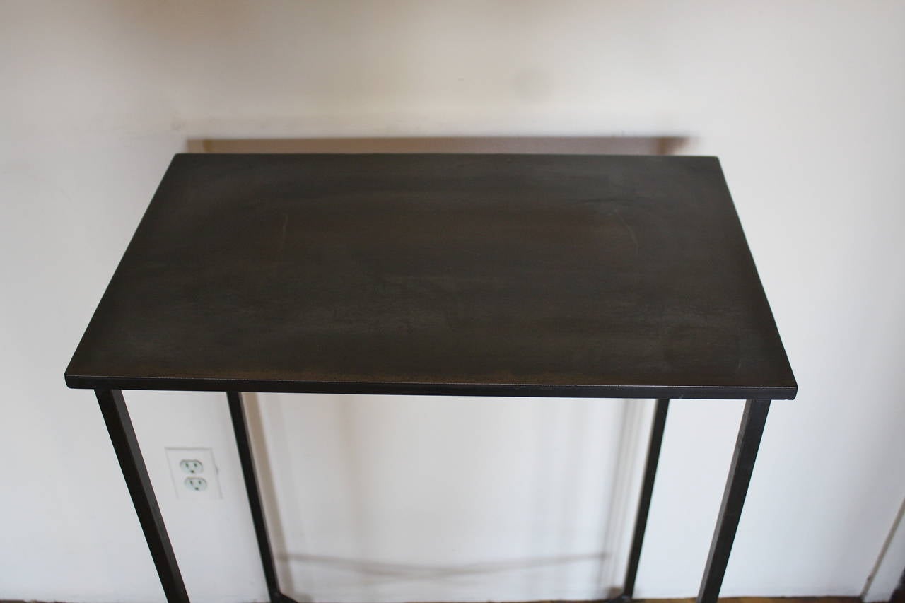 American Patinated Steel Industrial Table