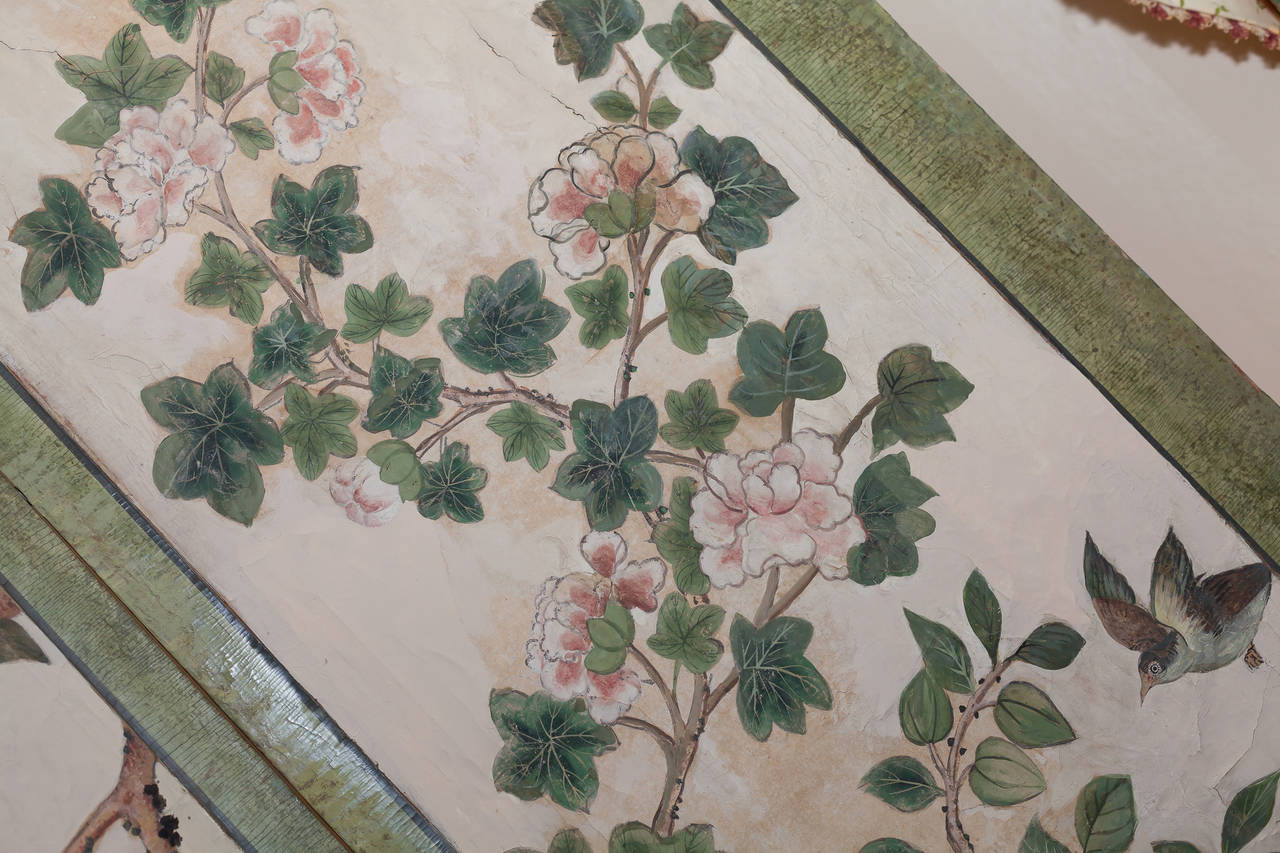 18th Century Chinese Hand-Painted Paper Folding Screen 2