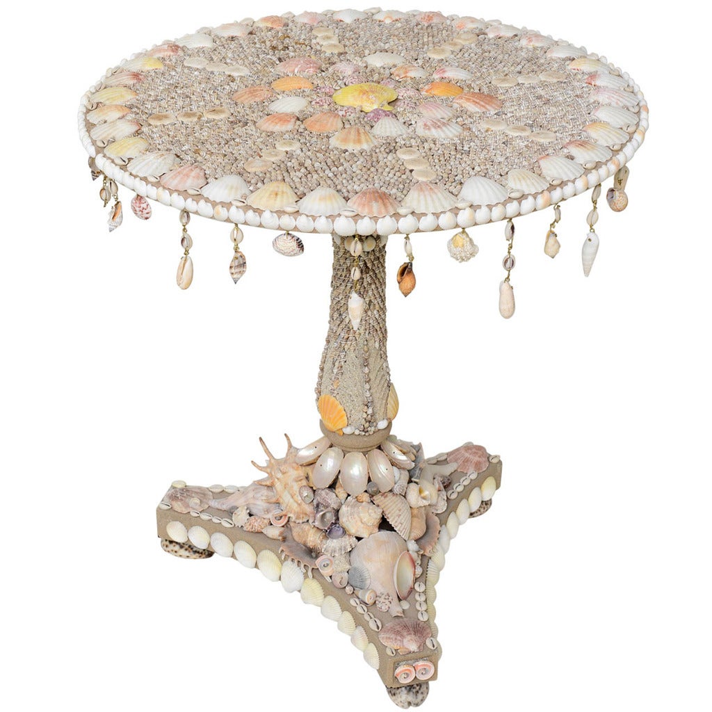 Seashell Encrusted Grotto Table