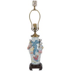 Chinese Export Porcelain Vase Mounted as a Lamp