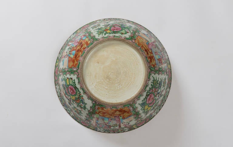 Chinese Export Porcelain Famille Rose Punch Bowl 2