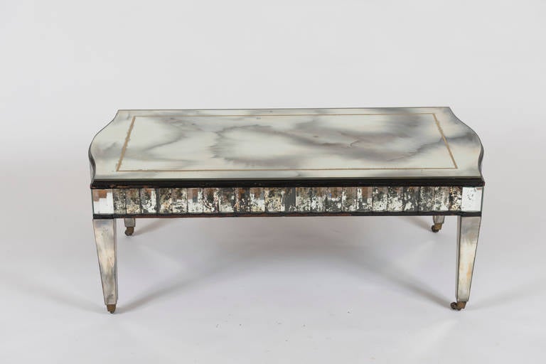 Unknown Hollywood Regency Mirrored Cocktail Table