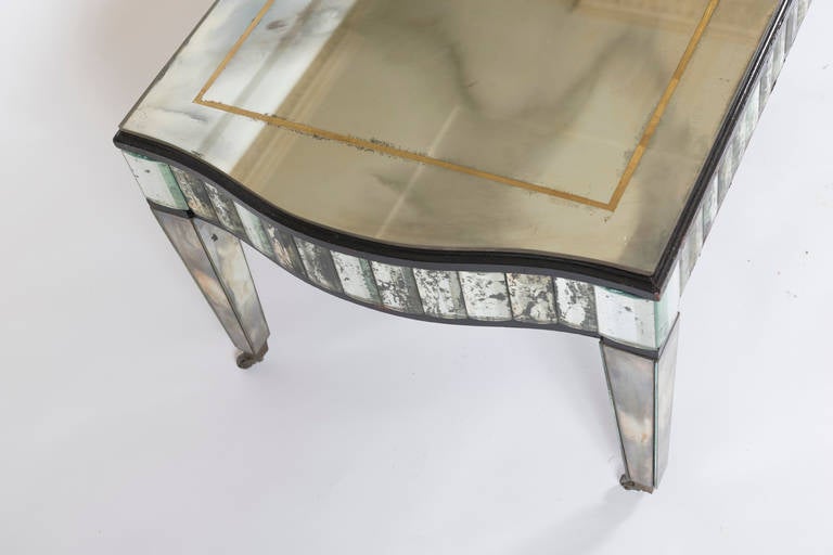 Hollywood Regency Mirrored Cocktail Table 1