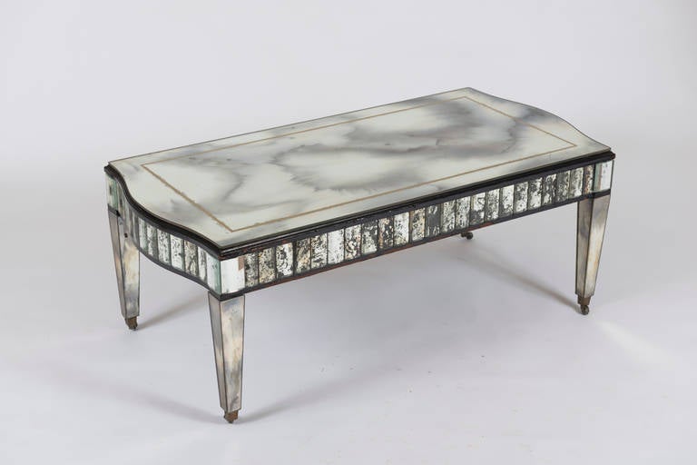 Hollywood Regency Mirrored Cocktail Table 2