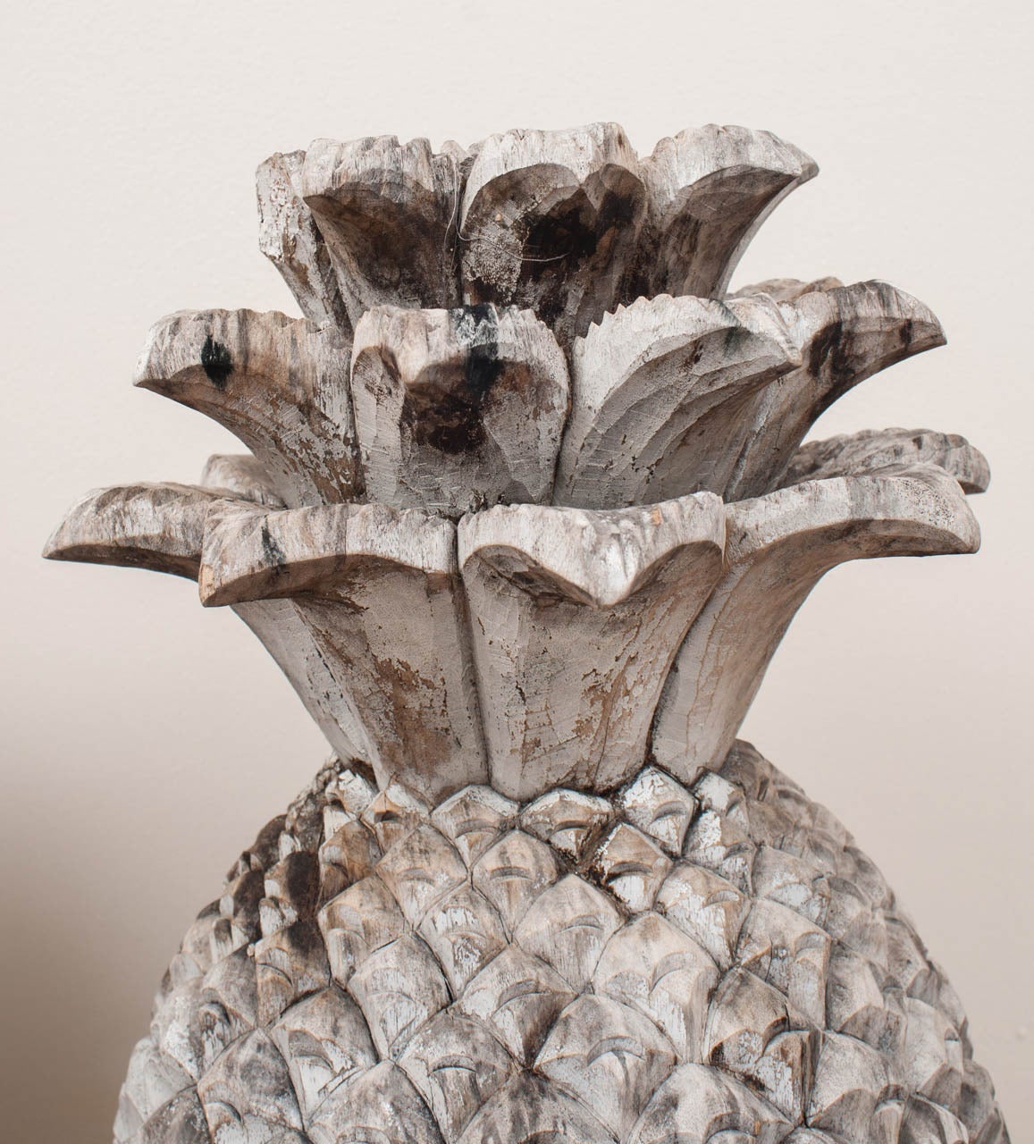 Folk Art Pair of Large 19th Century Pineapple Finials