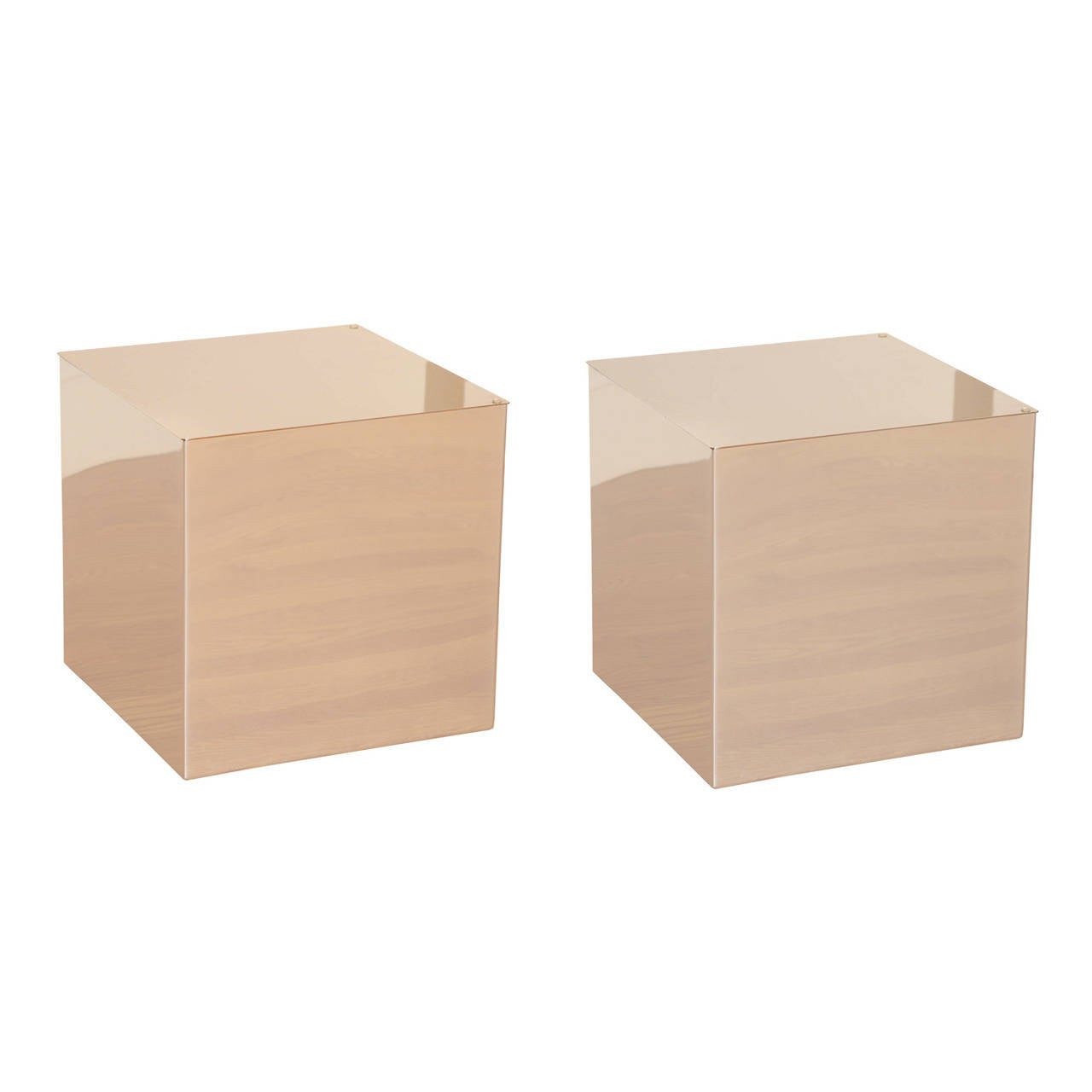 Pareja de Mesas Cubo Espejadas Habitat