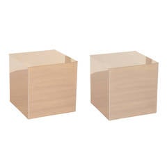 Pair of Habitat Mirrored Cube Tables