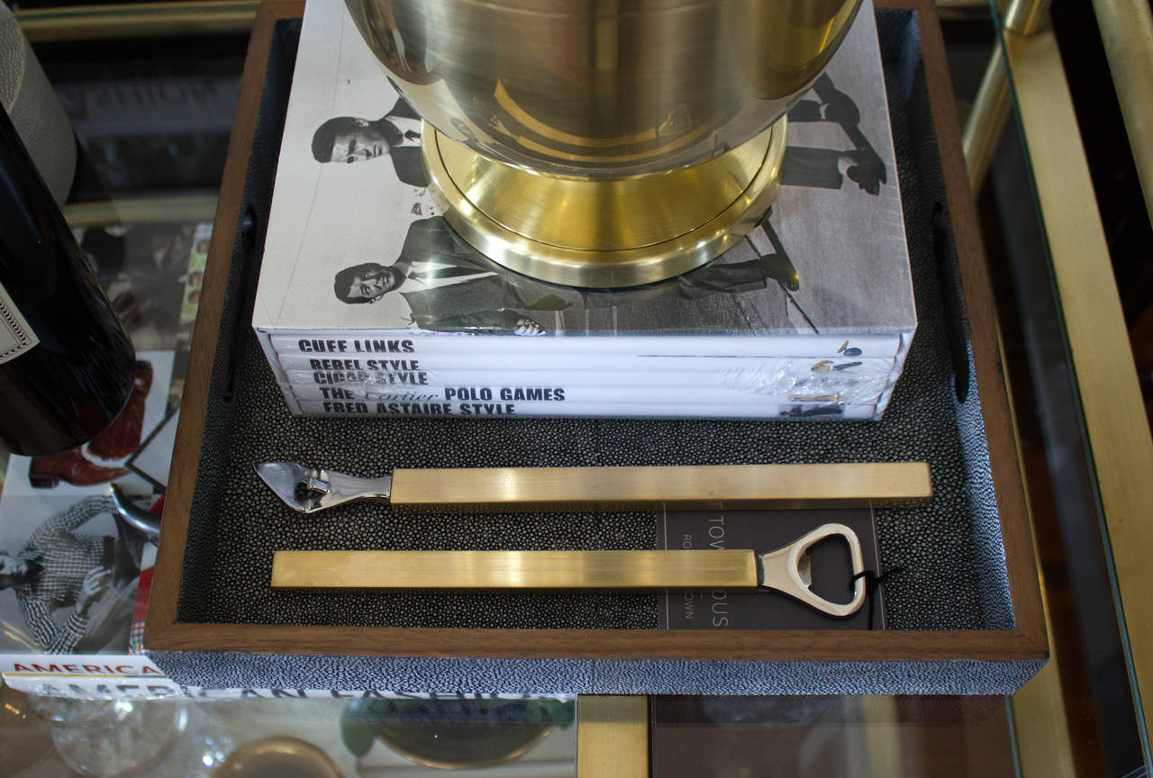 20th Century Pair of Danish Modern Brass Bar Tools For Sale