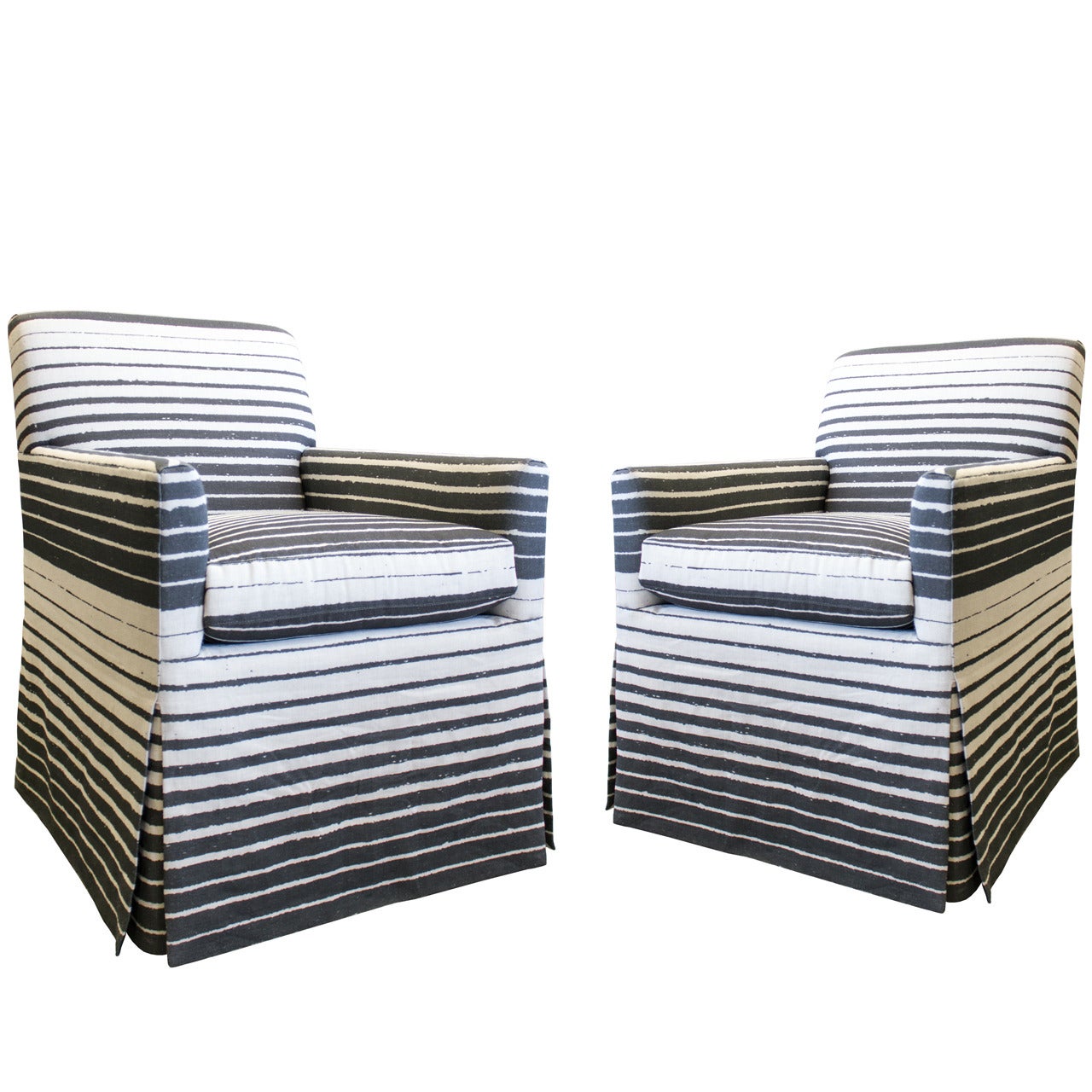Pair of Upholstered Club Chairs from the Robert Brown Collection